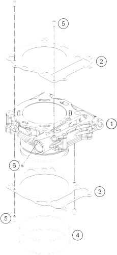 All parts for the Cylinder of the KTM RC 250 R Europe 2014