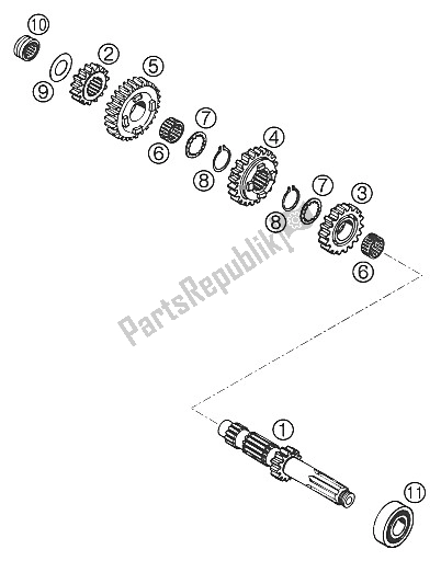 Toutes les pièces pour le Transmission I Lc4 Militaire? 97 du KTM 400 LC4 E USA 2000