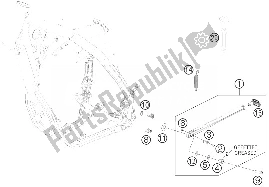 All parts for the Side / Center Stand of the KTM 450 XC F USA 2014