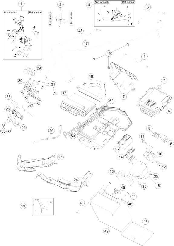 Todas las partes para Arnés De Cableado de KTM 1290 Superduke R Orange ABS 16 USA 2016