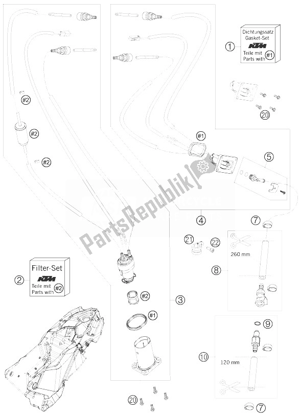 Tutte le parti per il Pompa Di Benzina del KTM 690 Enduro R Europe 2010