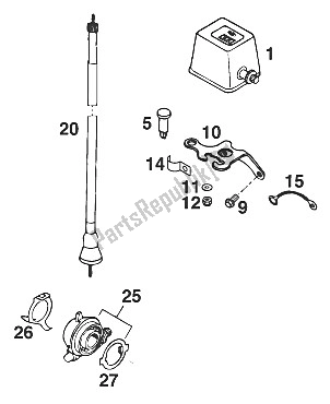 All parts for the Tacho Meter Miles Usa Sc '96 of the KTM 620 Super Comp 4T Europe 1996