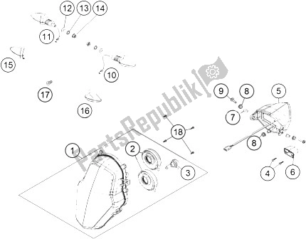 Wszystkie części do System O? Wietleniowy KTM 1190 Adventure R ABS USA 2015
