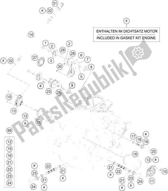 Todas las partes para Sistema De Lubricación de KTM 690 Duke Orange ABS Europe 2016