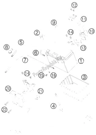 Tutte le parti per il Batteria del KTM 950 Super Enduro Erzberg 08 Europe 2008