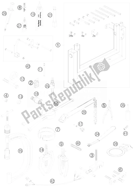 Toutes les pièces pour le Outils Spéciaux du KTM 450 XC ATV Europe 2010