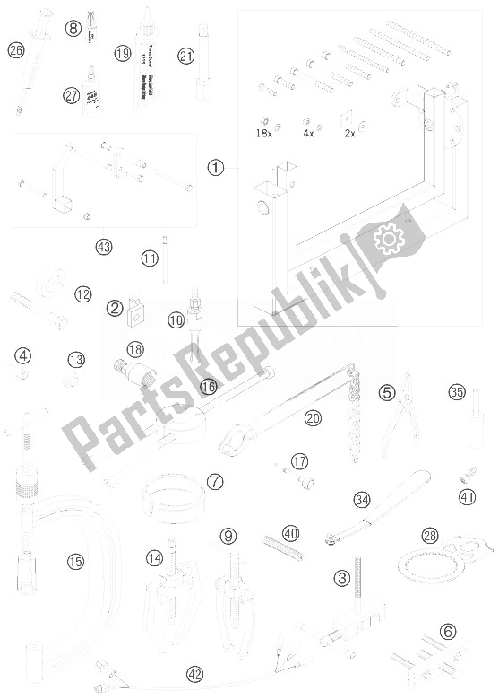 All parts for the Special Tools of the KTM 525 XC ATV Europe 8503 JQ 2010