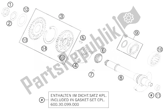 Todas las partes para Eje Equilibrador de KTM 990 Supermoto R ABS Australia 2013