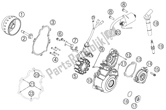 Wszystkie części do Sytem Zap? Onu KTM 250 SX F USA 2013