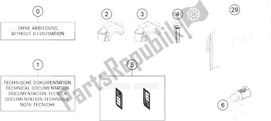 Tutte le parti per il Kit Accessori del KTM 300 EXC CKD Brazil 2015