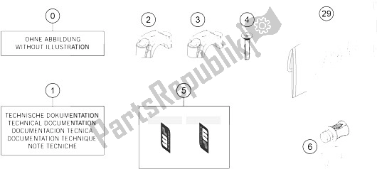 Todas las partes para Kit De Accesorios de KTM 350 EXC F CKD Brazil 2015