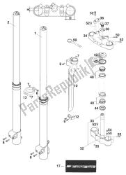 fourche avant - potence de direction wp50 extreme 125-200