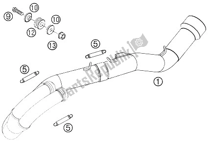 All parts for the Mainfold of the KTM 540 SXS Europe 2006