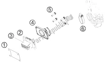 Todas las partes para Caja De Válvula De Lámina de KTM 65 XC Europe 2009