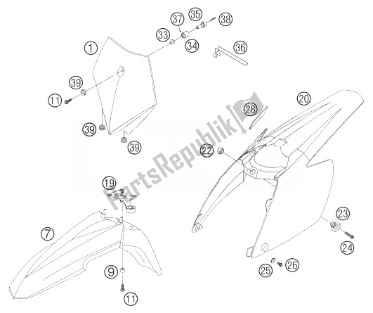 Toutes les pièces pour le Masque, Ailes 450 Sms du KTM 450 SMS Europe 2004