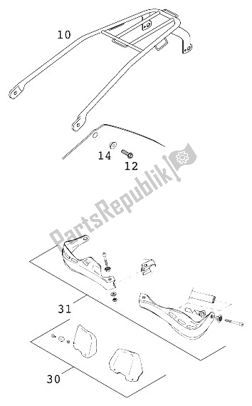 All parts for the Accessories 125-380 2001 of the KTM 250 SX Europe 2001