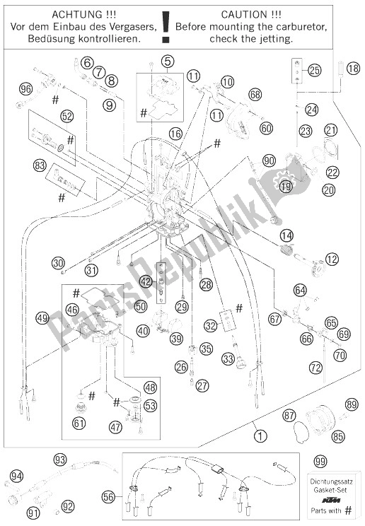 Toutes les pièces pour le Carburateur du KTM 450 Rally Factory Replica Europe 2014