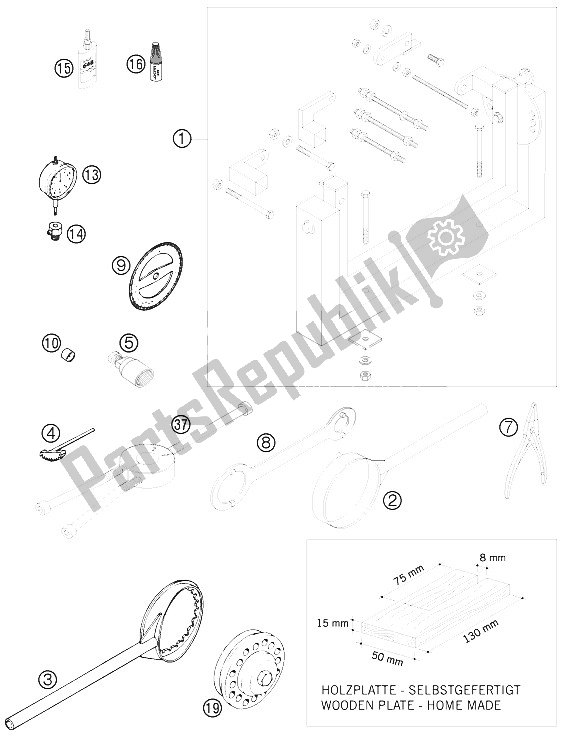 Toutes les pièces pour le Outils Spéciaux du KTM 300 EXC E Australia 2008