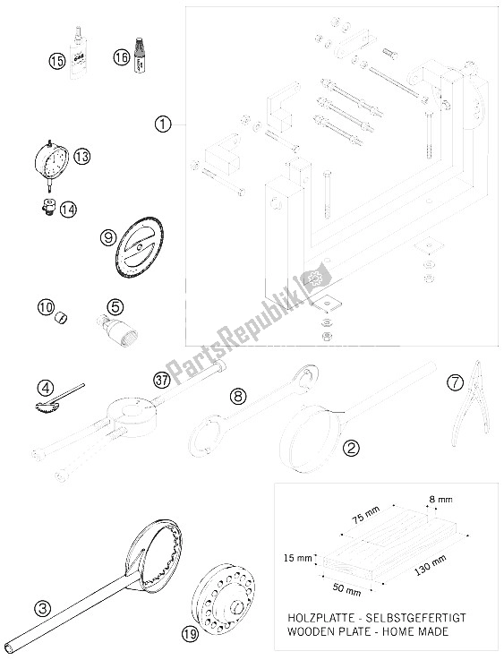 All parts for the Special Tools of the KTM 300 XC W South Africa 2009