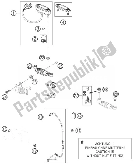 Tutte le parti per il Tachimetro del KTM 450 XC W South Africa 2007