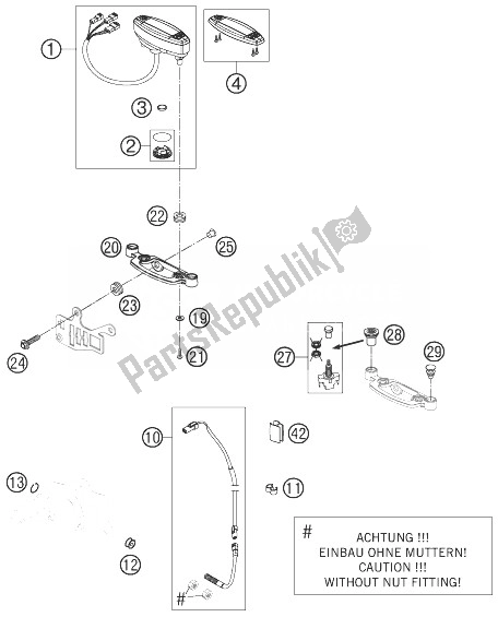 Tutte le parti per il Tachimetro del KTM 525 XC W South Africa 2007