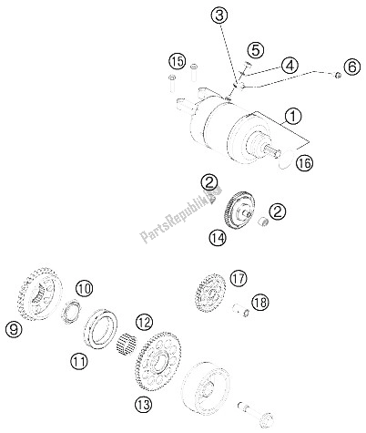 Todas las partes para Arrancador Eléctrico de KTM 450 Rally Factory Replica Europe 2011