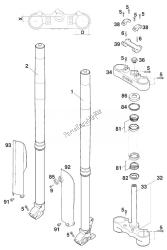 FRONT FORK - STEERING STEM USDD43 WP 400/620 '9