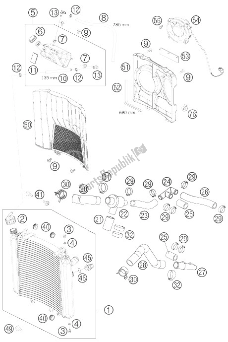Todas as partes de Sistema De Refrigeração do KTM 950 Superenduro R Europe 2007