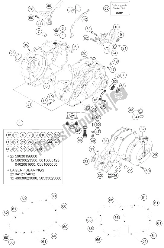 Wszystkie części do Obudowa Silnika 450 Rallye KTM 450 Rallye Factory Repl Europe 2005