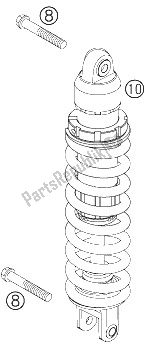 All parts for the Monoshock Wp Pds of the KTM 400 EXC Factory Europe 2005