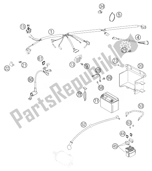 All parts for the Wiring Harness Racing Exc Usa of the KTM 450 MXC G Racing USA 2003