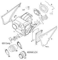 boîtier de filtre à air 400/620 / 640lc4'98