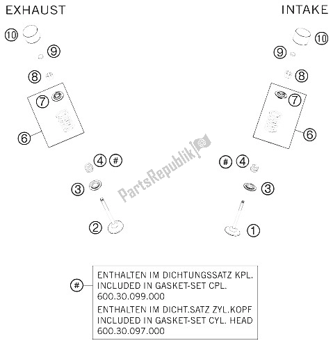 Tutte le parti per il Azionamento Della Valvola del KTM 990 Super Duke R France 2011