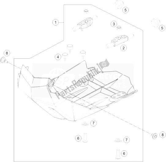 All parts for the Engine Guard of the KTM 690 Enduro R ABS Europe 2014