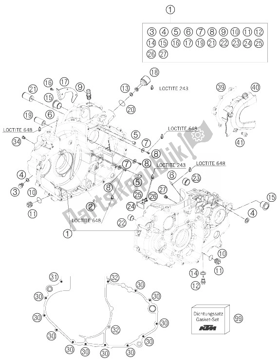 Alle onderdelen voor de Motorhuis van de KTM 690 Rally Factory Replica Europe 2010
