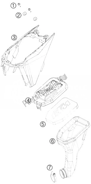 Toutes les pièces pour le Filtre à Air du KTM 50 SX Europe 2010