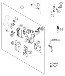 étrier de frein avant brembo