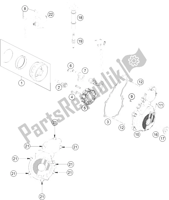 All parts for the Ignition System of the KTM 350 SX F Europe 2016