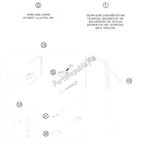 Todas las partes para Kit De Accesorios de KTM 105 SX USA 2008