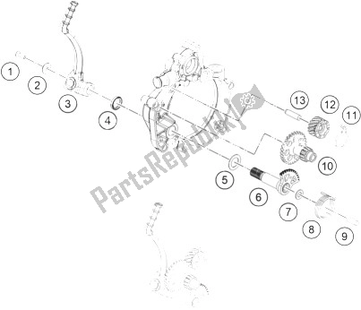 Todas las partes para Iniciador de KTM 50 SX Mini Europe 2014