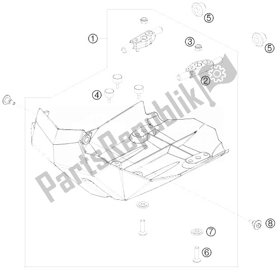 Tutte le parti per il Protezione Del Motore del KTM 690 Enduro R Europe 2010