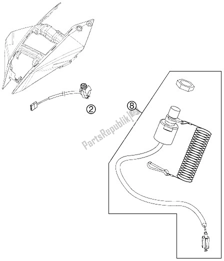 Tutte le parti per il Strumenti / Sistema Di Blocco del KTM 505 SX ATV Europe 2012