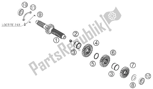 Todas las partes para Transmisión I - Eje Principal de KTM 450 SX F Europe 2007