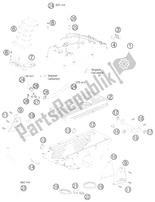 Todas las partes para Filtro De Aire de KTM 950 Super Enduro Erzberg 08 Europe 2008