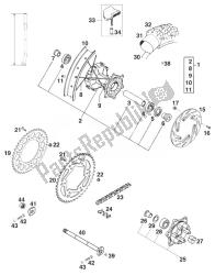 roda traseira com amortecedor rxc-e '98