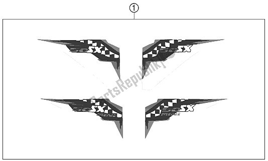 All parts for the Decal of the KTM 50 SX Mini Europe 2011