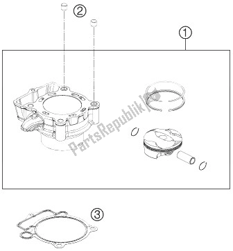 Todas las partes para Cilindro de KTM 250 SX F USA 2013