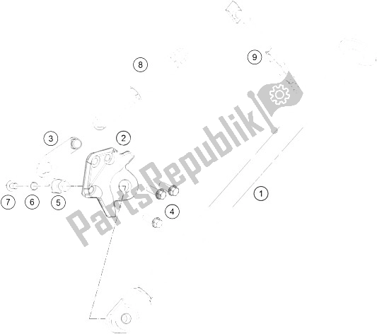 All parts for the Side / Center Stand of the KTM 450 Rally Factory Replica Europe 2015