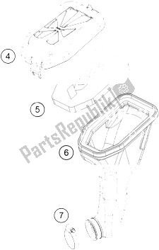 All parts for the Air Filter of the KTM 50 SX Europe 2016