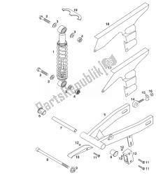 suspension arrière, schwinge 50 sxr '98